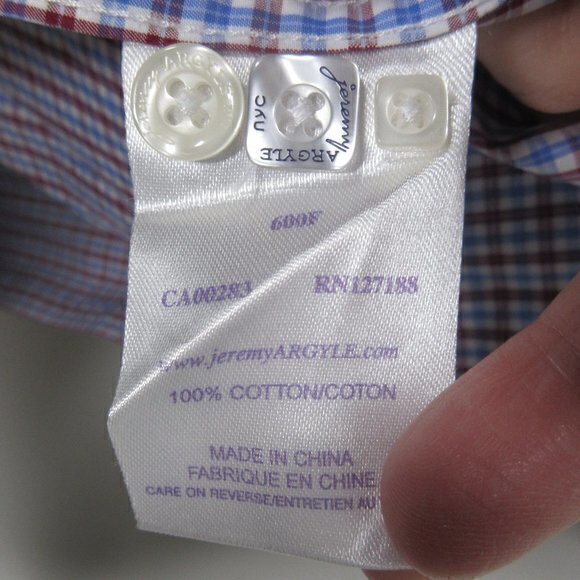 Jeremy Argyle NYC button up shirt sz L - Picture 4 of 6